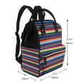 thumbnail image 2 of Honeii Blanket stripes Pattern Mummy Diaper Bag Backpack Durable Maternity Baby Nappy Casual Shoulder Bags Travel Hiking Outdoor Pack, 2 of 6