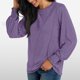 thumbnail image 4 of Blusa de manga larga con cuello redondo y pliegues para mujer - 82 % poliéster, top informal de negocios, 2025, de moda - Tallas S-XXL, 4 of 8