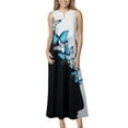 thumbnail image 4 of Fangasis Ladies Long Maxi Dresses Floral Print Tank Dress Sleeveless Summer Beach Sundress Women Casual Bohemian Holiday Style AB 2XL, 4 of 7