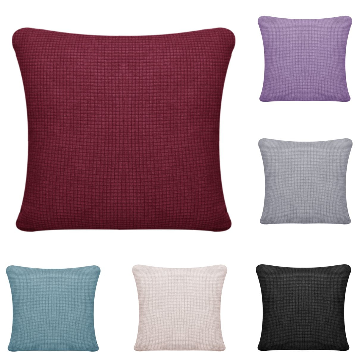 18'' Pillowcase purple pillow case sofa waist throw cushion cover Home Decor