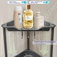 thumbnail image 5 of AGORKI Corner Shower Caddy: 3 Tier Corner Shelf Organizer, Floor Standing Shower Caddy for Bathroom, Rest Room, Gray, 5 of 5