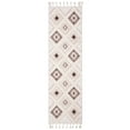 thumbnail image 5 of SAFAVIEH Moroccan Tassel Shag Elsie Moroccan Geometric Area Rug, Ivory/Brown, 8' x 10', 5 of 10