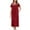 Wine, variant on hotojiny Nightgowns for Women Soft Short Sleeve Long Sleepshirt Casual Loose Crew Neck Button House Dress Sleepwear