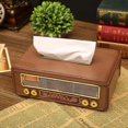 thumbnail image 4 of Retro Tissue Box Covers Tissue Paper Holder Rustic House Tissue Box Cover for Home Office Restaurant, 4 of 4