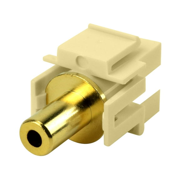 Construct Pro Cable Connector: 3.5mm Stereo Keystone Insert-Pass Through (Ivory) by Skywalker