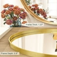 thumbnail image 5 of Gleamira 24" Round Deep Frame Bathroom Mirror Alluminum Alloy Frame Wall Mounted, Gold, 5 of 5