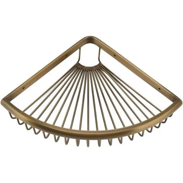 GDRHVFD |Corner Shower Caddy, Brass Shower Shelves Durable Anti-Rust Finish for Indoor