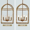 thumbnail image 4 of Industrial Birdcage Antique Brass Iron Pendant 21.5 Inch, Hand-polished Pendant Lighting, Unique Elegant Ceiling Lamp, Ceiling Light over Kitchen Island, for Living Room, Dining Room, 4 of 9