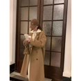 thumbnail image 1 of White Woolen Jacket For Women 2024 New Style Petite Korean Version Overcoat Explosion Model V-Neck Regular Type China Origin Camel 6088 (version) S (less than 42.50kg), 1 of 5