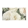 thumbnail image 5 of Luxury Bathroom Rug 39"x20" Non Slip Bedroom Mat Plush Shaggy Absorbent Bath Rugs Washable Carpet for Kitchen Shower and Tub White Roses Flowers with Leaves, 5 of 6