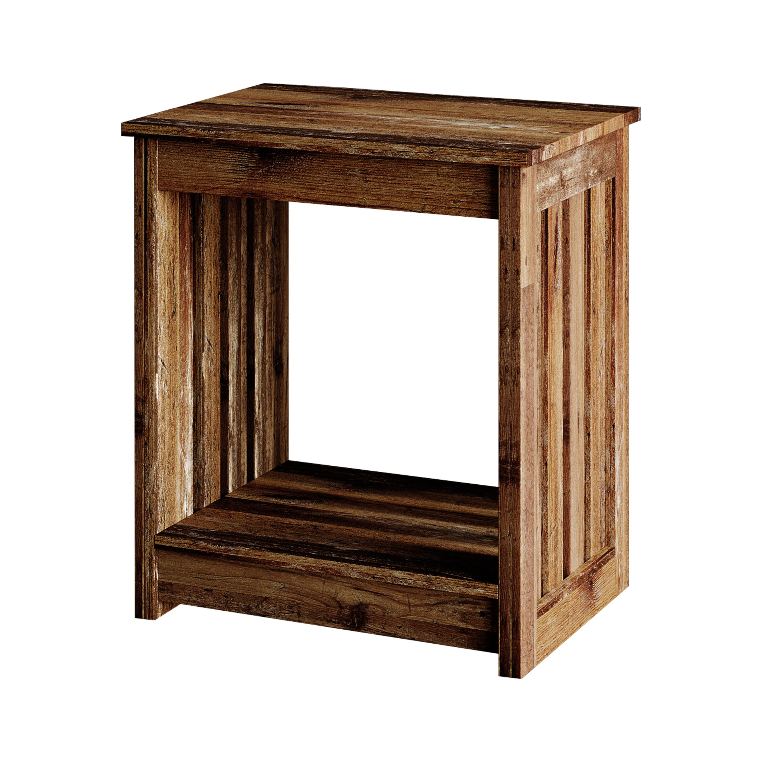 Home Design Nashua 3-Piece Coffee Table Set with Rectangular Coffee Table and 2 Matching End Tables, Modern Open Shelf Design for Living Room, Vintage Oak