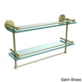 thumbnail image 4 of 22-in Gallery Double Glass Shelf with Towel Bar in Polished Nickel, 4 of 5
