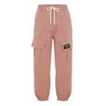 thumbnail image 4 of Doomiva Kids Girls Cotton Jogger Cargo Pants Street Hip Hop Dance Dungarees Trousers Sweatpants Pink 8, 4 of 7
