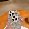 thumbnail image 3 of UMICASE for iPhone Case, Cute Glitter Rhinestone Bling Bow Suitable for Girls Fall-Arrest Shockproof Phone Case (Pink,iPhone 12 Pro Max), 3 of 6
