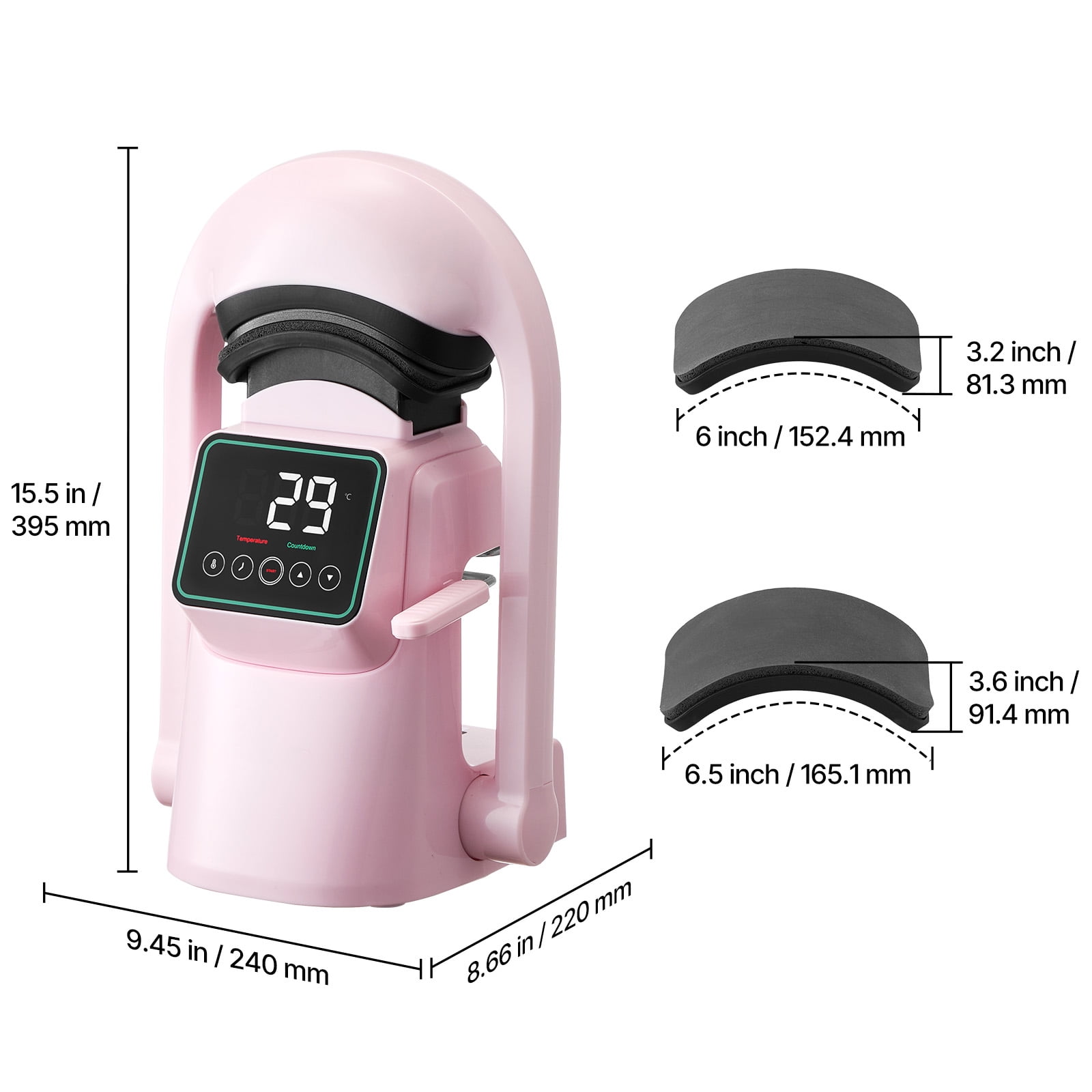 KFFKFF Automatic Hat Heat Press Machine with Two Interchangeable Platens, Touchscreen Control for Accurate Time and Temperature Settings, Auto Open and Release Function, Ideal for Heat Transfer Print