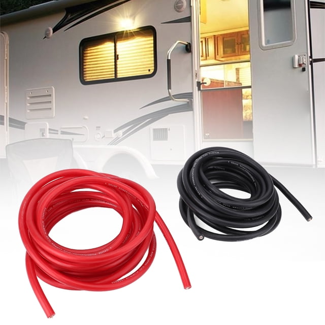Kit De Cables De Tierra Para Alimentación De Coche, Cable De Alimentación De 4 AWG De 20 Pies, Aluminio De Cobre Con Tubo Termorretráctil Para Remolques De Vehículos