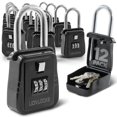 thumbnail image 1 of Caja de seguridad para llaves Lion Locks, paquete de 12, código alfabético, uso exterior, 1 of 7