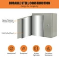 thumbnail image 2 of Electrical Enclosure Box – IP66 Waterproof & Dustproof Steel – NEMA 4X Outdoor Junction Box – Lock & Mounting Plate – Home Renovation – 16x16x8", 2 of 5