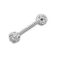thumbnail image 2 of jiaroswwei Women Rhinestone Tongue Nose Nipple Ring Stud Earrings Body Piercing Jewelry, 2 of 8