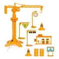 thumbnail image 3 of SUTENGDA Construction Vehicles Playset  Yellow  16 Piece, 3 of 7