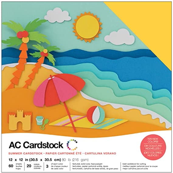 American Crafts Variety Cardstock Pack 12' x 12' 60/Pkg - Summer