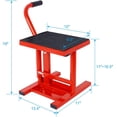 thumbnail image 2 of Adjustable Motorcycle Dirt Bike Stand and Lift Jack – Heavy-Duty Steel, 11"-16.5" Height, 330 LBS Load Capacity Red, 2 of 10