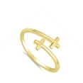 thumbnail image 4 of CHOOSE YOUR COLOR Sideways Cross Wrap Thumb Religious Ring 925 Sterling Silver Band Jewelry Female Size 8, 4 of 4
