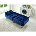 thumbnail image 5 of Comfortable Velvet Sleeper Sofa Bed by Legend Furniture Blue, 5 of 5