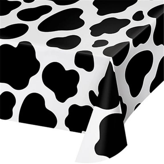 Cow Print 54" x 108" Plastic Tablecloth