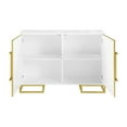 thumbnail image 6 of Elsa 2-door Accent Cabinet with Adjustable Shelves White and Gold, 6 of 8