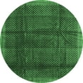 thumbnail image 1 of Ahgly Company Indoor Round Abstract Emerald Green Contemporary Area Rugs, 4' Round, 1 of 4