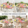 thumbnail image 7 of Pioneer Flower Floral Print Pattern Round Fitted Tablecloth with Elastic Edge,Dining Table Cover Waterproof,Outdoor Round Tablecloth for Camping,Dining,Indoor and Outdoor, 7 of 7