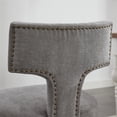 thumbnail image 6 of 2Pcs Modern Dining Chairs Farmhouse Linen Fabric Upholstered Accent Chair with Curved Backrest Hardwood Frame Kitchen Side Chair, 6 of 9