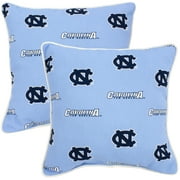 North Carolina Tar Heels College Covers Indoor or Outdoor Decorative Pillow Pair, 16 in x 16 in