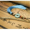 thumbnail image 4 of Vintage Style Buddha Carved Bronze Bookmark with Tassel Agate, Jade, and Turquoise - Shanali Jewelry, 4 of 5