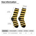 thumbnail image 2 of Balery Striped With Bees Calcetas Largas con Estampado para Hombre y Mujer – Suaves y Transpirables, Talla Única (US 5-11), 2 of 6