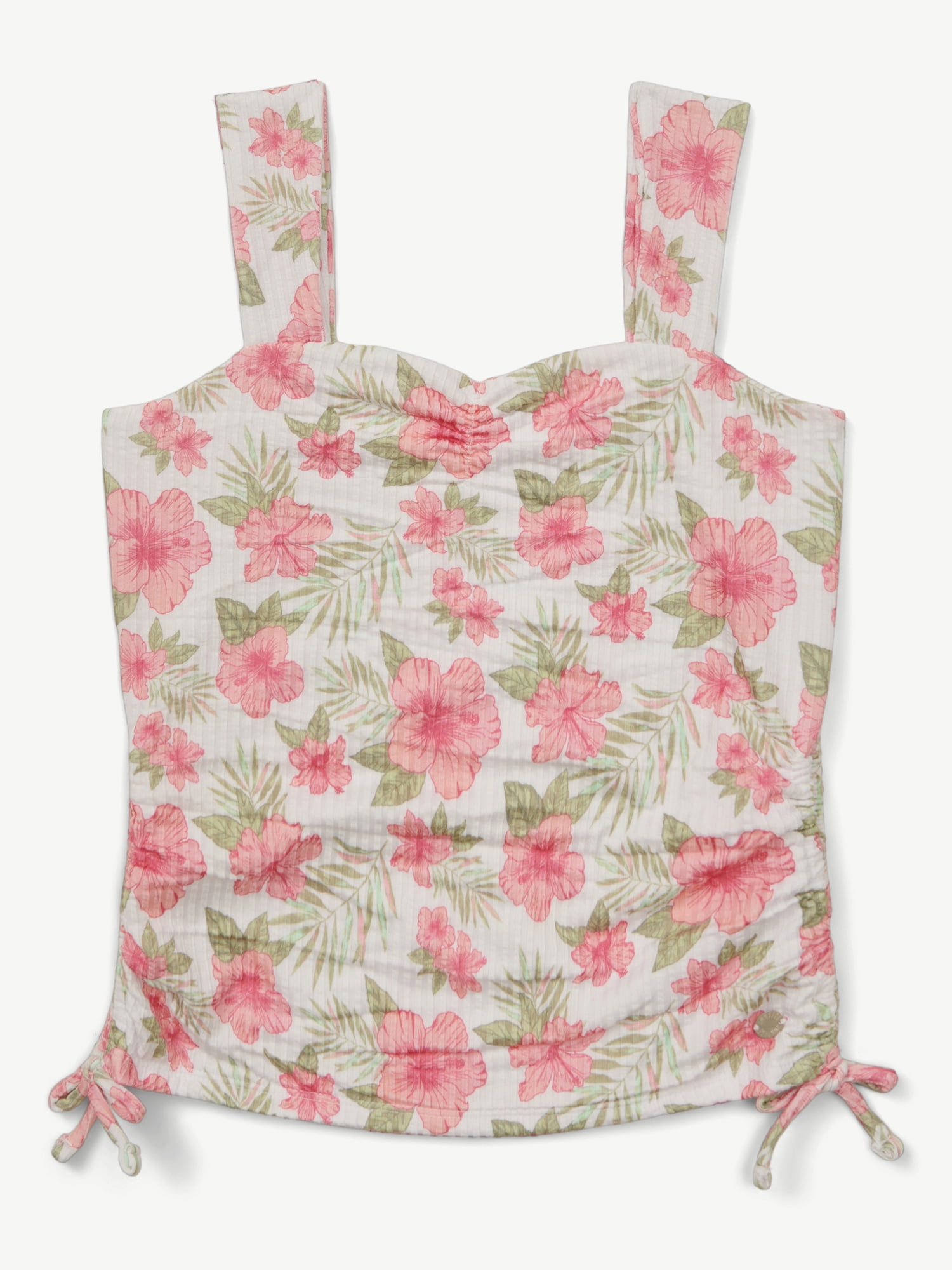 Justice Girls Cinched Floral Tank, Sizes XS - XLP