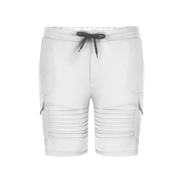 Birdeem Mens Shorts Mens Solid Color Casual Streak Pockets Drawstring Sweat Running Fitness Shorts