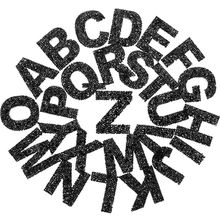 4 Sheets of Decorative Iron on Letters Glitter Rhinestone Letters Stickers  Rhinestone Alphabet Stickers 