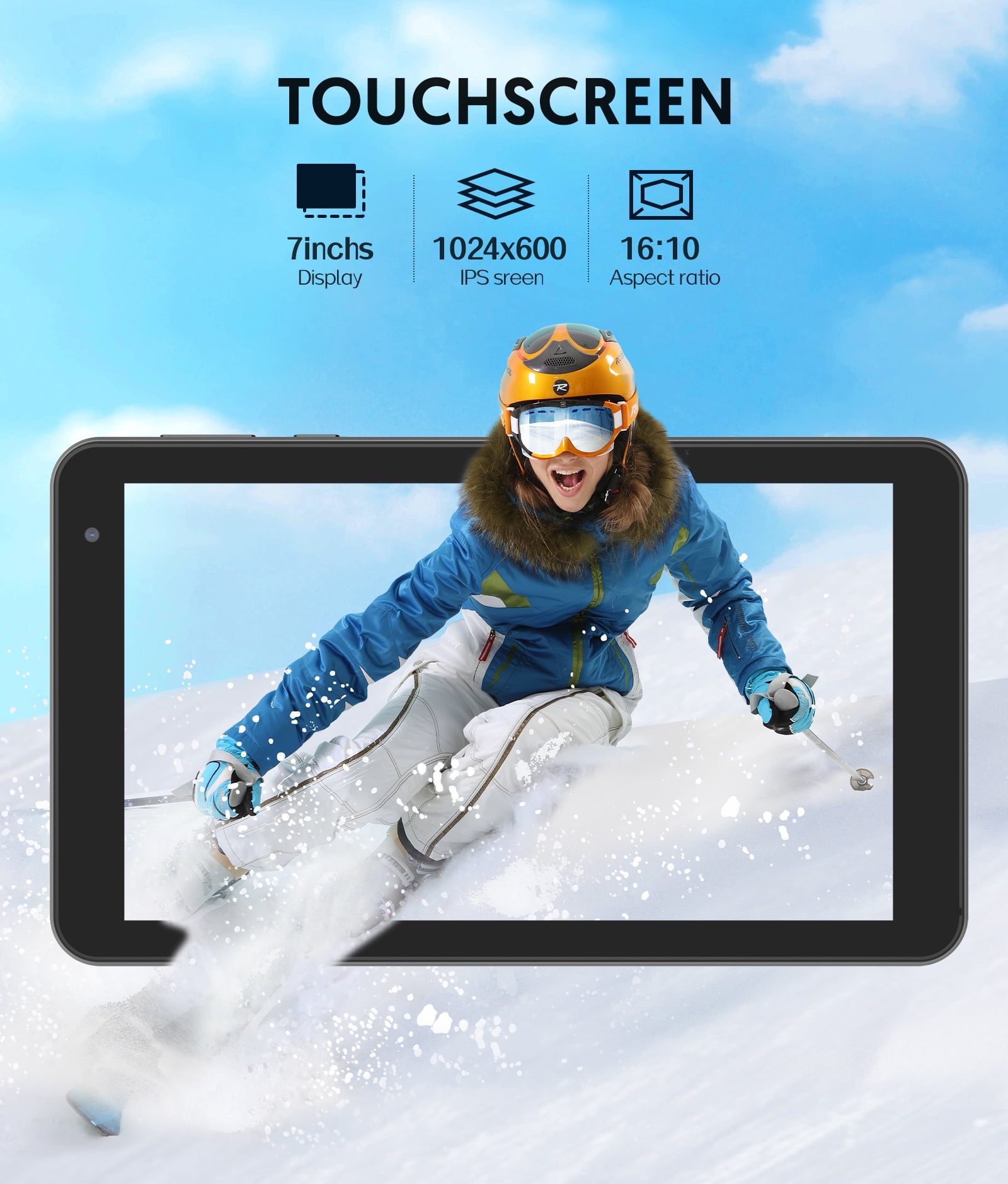 7 inch Android 13 Tablet with Quad-Core, 4GB+32GB, HD IPS