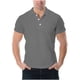 thumbnail image 1 of Blusa y camisa de manga corta con cuello vuelto para hombre, moda informal, con ventilación, botones y solapa, manga corta, poliéster, 1 of 5