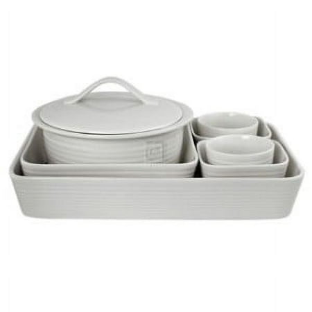 

Royal Doulton Gordon Ramsay Maze Oven to Table Bakeware 7-Piece Set White White Stoneware