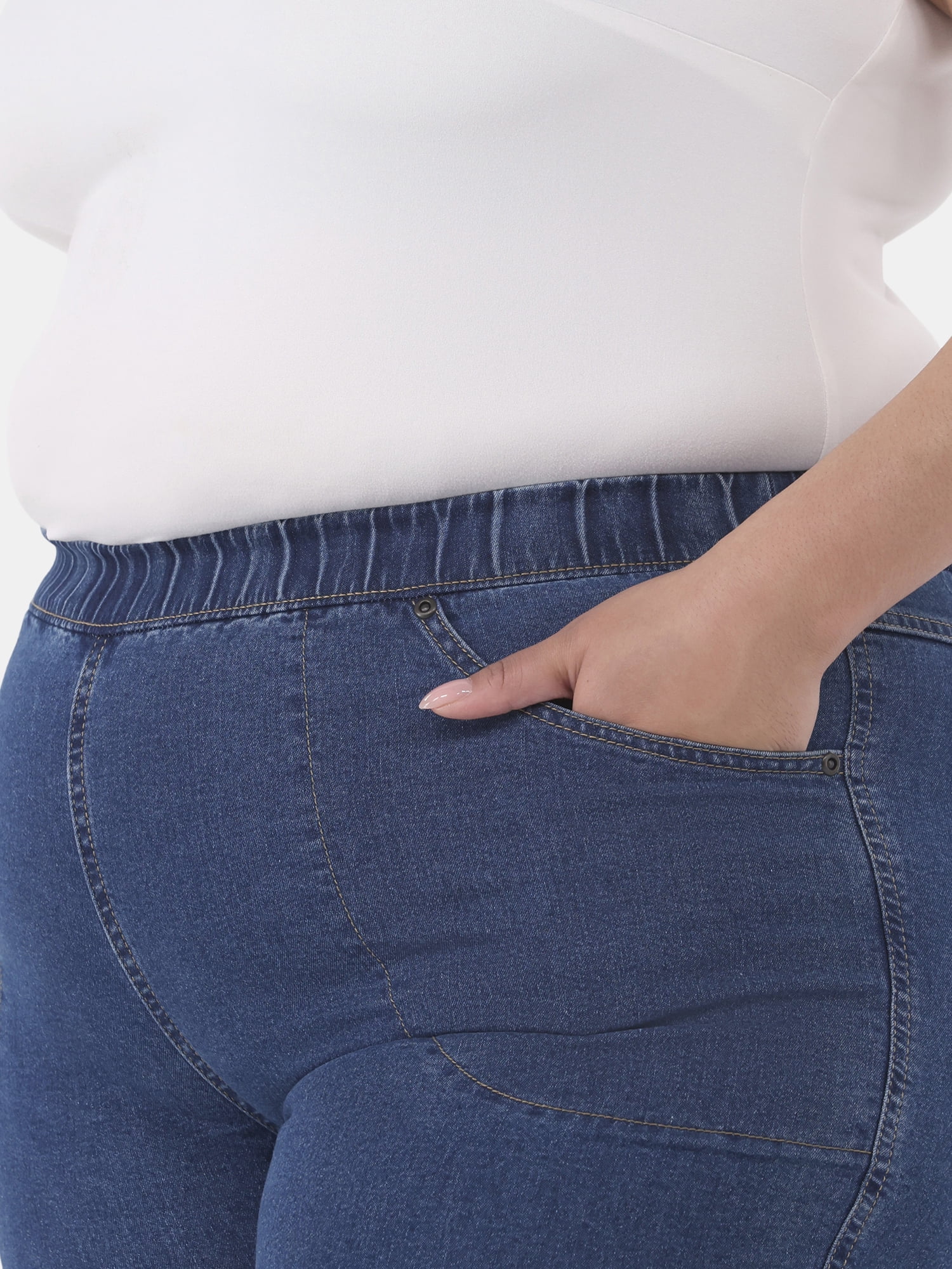JMS Just My Size by Hanes Women's Plus Size 4 Pocket Bootcut Jeans, Single and 2-Pack