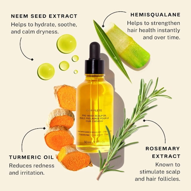 Aceite perfumado para el cabello, aceite completo para prelavado y fortalecimiento del cabello, ayuda a la circulación del cuero cabelludo y ayuda a reducir el enrojecimiento