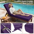 thumbnail image 2 of Kimunuk Outdoor Chaise Lounge Cushions set of 4, 80" x 26" x 4" Waterproof Pool Beach Recliner Replacement Cushions with Ties, Purple, 2 of 6
