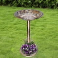 thumbnail image 1 of Style Bird Design Rustic Standing Decoration Lightweight Birdbaths for Garden Balcony Patio Backyard Ornament , gold, 1 of 8