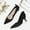 Black, variant on CucumberDay Women's Kitten High Heel Pumps Wedding Party Closed Classic Dress Heeded Shoes Black 10.5 Size