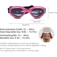 thumbnail image 5 of Gafas de sol para perros Gafas de sol ajustables Correa Protección UV Impermeable para perros pequeños y medianos Rosa, 5 of 5