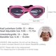 thumbnail image 5 of Gafas de sol para perros Gafas de sol ajustables Correa Protección UV Impermeable para perros pequeños y medianos Rosa, 5 of 5