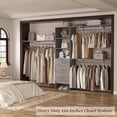 thumbnail image 2 of iSunirm 120'' Closet System, 10 Ft Heavy Duty Closet Organizer System with 3 Drawers & 3 Shelf Towers, Gray, 2 of 9